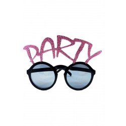 Özel Party Yazılı Simli Pembe Renk Parti Gözlüğü 15X7 Cm Fırsat!!!