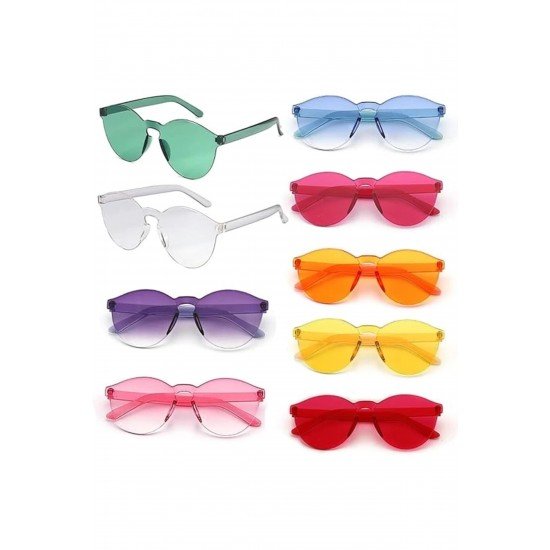 Özel Oval Şekilli Çerçevesiz Parti Gözlüğü 6 Renk 6 Adet Fırsat!!!