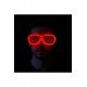 Özel Kırmızı Led Işıklı Parti Gözlüğü - Neon Glow Şerit Gözlük 3 Modlu Fırsat!!!