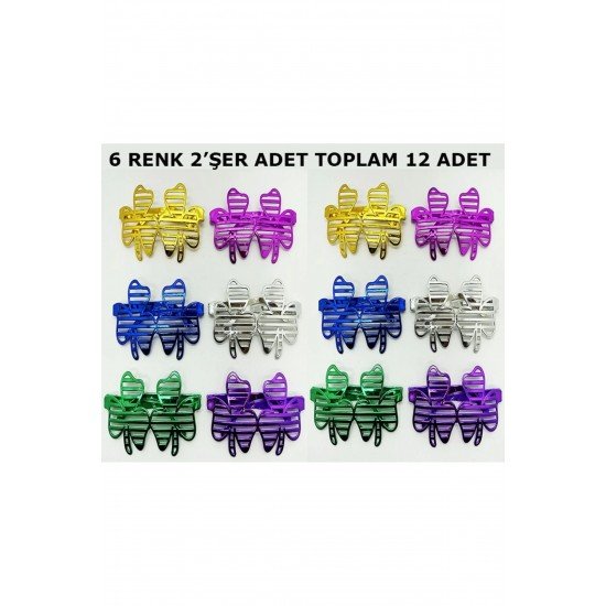 Özel Vegas Casino Kupa Sinek Temalı Parti Gözlüğü 6 Renk 12 Adet Fırsat!!!