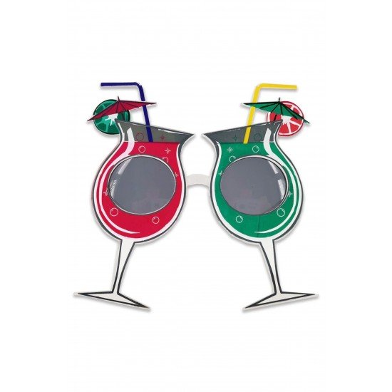 Özel Kokteyl Temalı Hawaii Yaz Partisi Gözlüğü 15X16 Cm Fırsat!!!