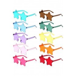 Özel Yıldız Şekilli Çerçevesiz Parti Gözlüğü 6 Renk 6 Adet Fırsat!!!