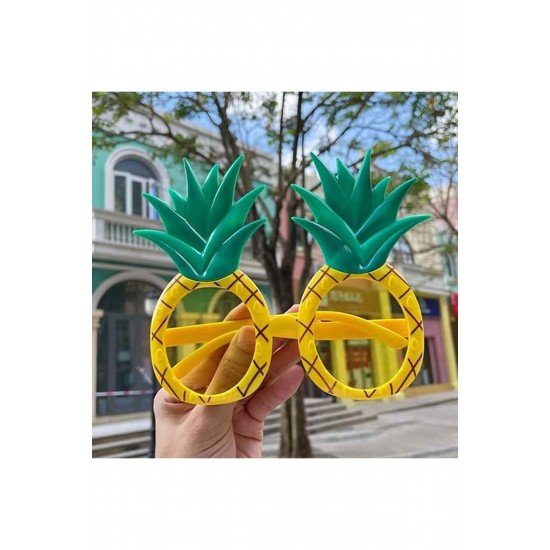 Özel Tropikal Hawaii Ananas Şekilli Parti Gözlüğü 9.5 X 14 Cm Fırsat!!!