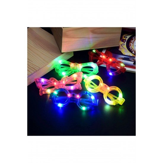 Özel Led Işıklı 6 Model Yanar Söner Parti Gözlüğü 12 Adet Fırsat!!!