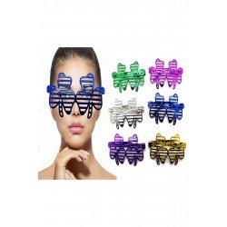 Özel Metalize Ekstra Parlak Yaprak Panjur Parti Gözlüğü 6 Renk 6 Adet Fırsat!!!