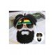 Özel Rasta Peruklu Rasta Sakallı Bob Marley Bıyıklı Parti Gözlüğü 27X18 Cm Fırsat!!!