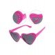 Özel Kalp Şekilli Taşlı Parti Gözlüğü Pembe Renk 6X16 Cm Fırsat!!!