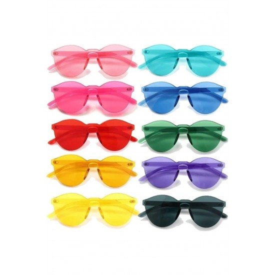 Özel Oval Şekilli Çerçevesiz Parti Gözlüğü 6 Renk 6 Adet Fırsat!!!