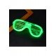 Özel Yeşil Led Işıklı Parti Gözlüğü - Neon Glow Şerit Gözlük 3 Modlu Fırsat!!!