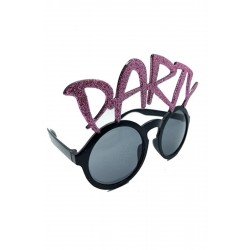 Özel Party Yazılı Simli Pembe Renk Parti Gözlüğü 15X7 Cm Fırsat!!!