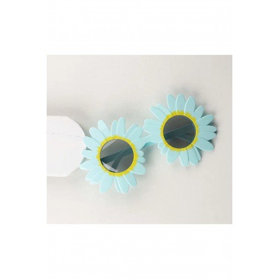 Özel Mavi Renk Papatya Şekilli Parti Gözlüğü 18X10 Cm Fırsat!!!