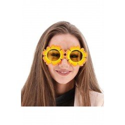 Özel Papatya Şekilli Turuncu Sarı Renkli Hawaii Konsept Parti Gözlüğü 15X7 Cm Fırsat!!!