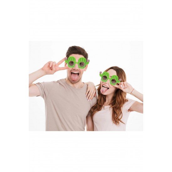 Özel Kaktüs Temalı Hawaii Yaz Partisi Gözlüğü 8.5X18.5 Cm Fırsat!!!