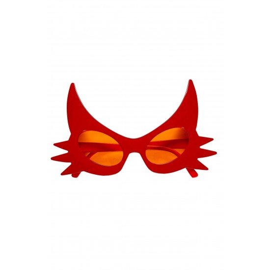 Özel Kırmızı Renk Bıyık Tasarımlı Kedi Gözlüğü 19X11 Cm Fırsat!!!