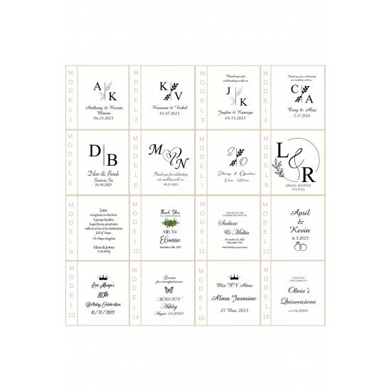 Kurutulmuş Çiçek ve Fiyonk Süslemeli Kokulu Mum - 20 Adet