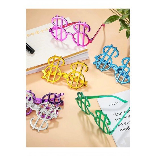 Özel Dolar Şekilli Metalize Parti Gözlüğü 6 Adet Fırsat!!!