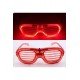 Özel Kırmızı Led Işıklı Parti Gözlüğü - Neon Glow Şerit Gözlük 3 Modlu Fırsat!!!
