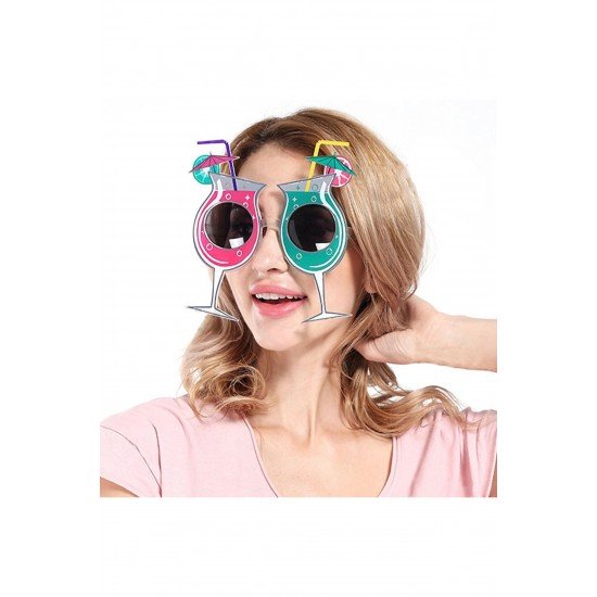 Özel Kokteyl Temalı Hawaii Yaz Partisi Gözlüğü 15X16 Cm Fırsat!!!