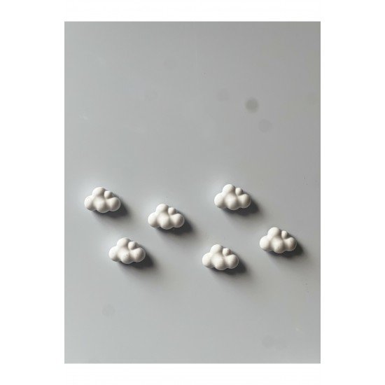 Dekoratif 6'lı Mini Bulut Buzdolabı magneti