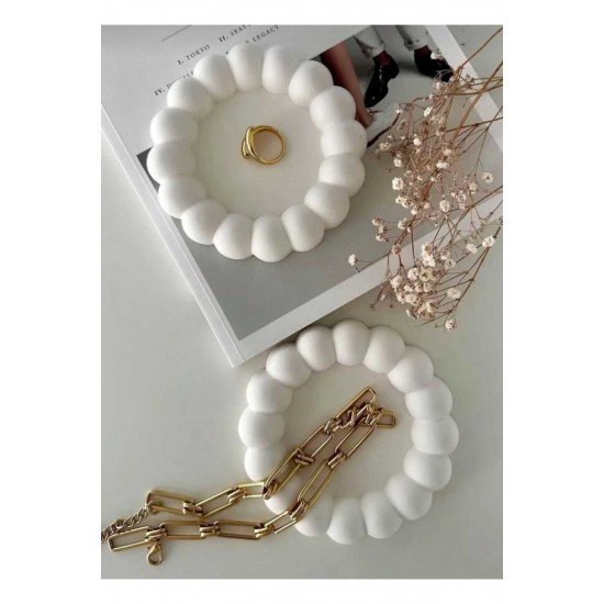 Bubble Dekoratif Tabak, Takı Tabağı, Mumluk, Bardak Altlığı