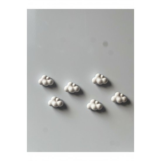 Dekoratif 6'lı Mini Bulut Buzdolabı magneti