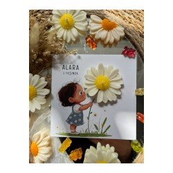 10 Adet Özel Tasarlanmış Kart Ve Papatya Mum. Bebek Doğum, Babyshower, Doğum Günü, Hediyelik