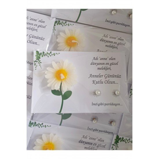 10 adet papatya mum. Veli toplantısı, Anneler günü hediye hediyelik 8 mart Hediyelik