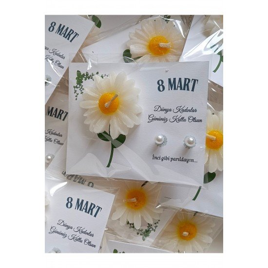 10 adet papatya mum. Veli toplantısı, Anneler günü hediye hediyelik 8 mart Hediyelik