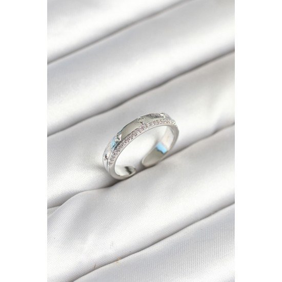 Özel Renk Şerit Zirkon Taşlı Kadın Yüzük Fırsat!!!