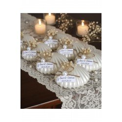 10 Adet Istiridye Mum Hediyelik Söz Nişan Hediyelik