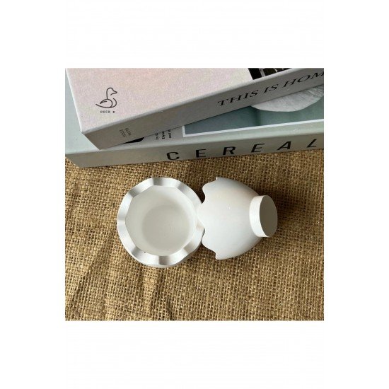 Kırık yumurta görünümlü dekoratif kutu (7-6) taş tozu