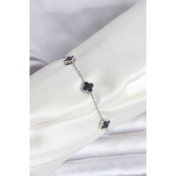 Özel Çelik Renk Siyah Boy Yonca Bileklik Fırsat!!!