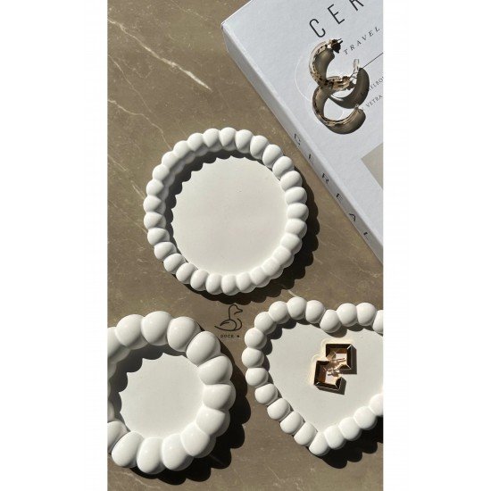 Baloncuklu 3’lü dekoratif tabak