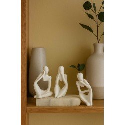 Nordic Tarzı 3'lü Düşünen Soyut Adam Heykel Seti