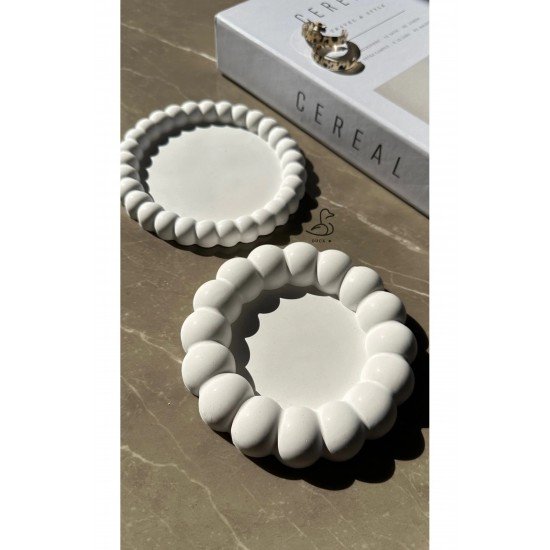 Baloncuklu 2’li dekoratif tabak