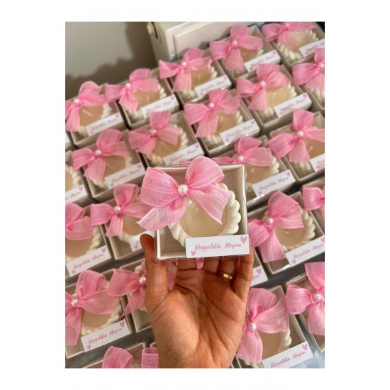 Baby Shower Bebek Mevlüt Doğum Günü Keten Kurdele Süsleme 10 Adet Burgu Mum ( Renk Belirtilmeli)