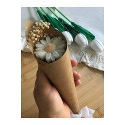 Pinterest Kraft külah papatya kokulu mum - 1 Adet