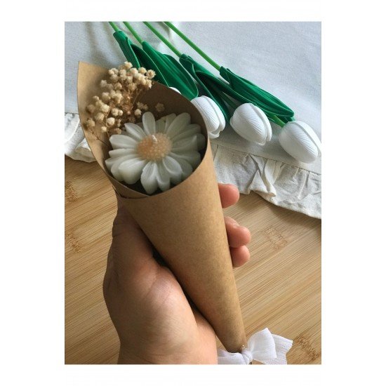 Pinterest Kraft külah papatya kokulu mum - 1 Adet