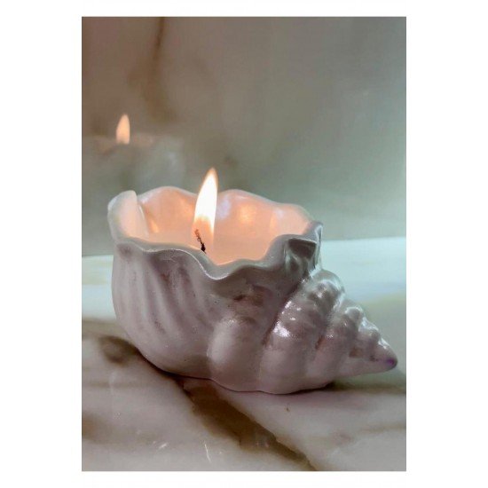 Hediyelik Nişan Düğün Kına Doğum Günü İçin İstiridye Mumluk 10 Adet