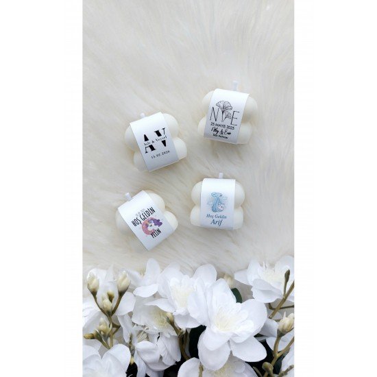 25 Adet Kişiye Özel Bubble Mum Hediyelik – Nişan, Söz, Nikah, Doğum Günü, Yenidoğan, Baby Shower