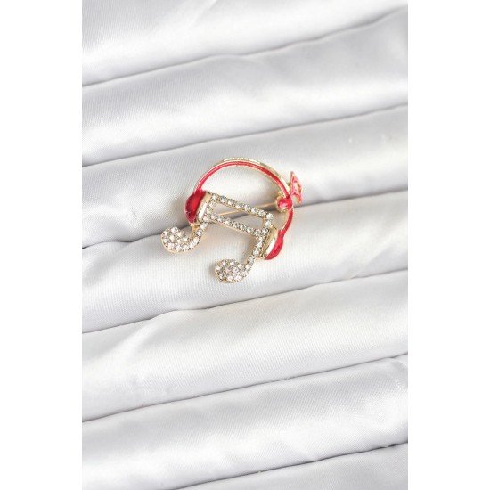 Kulaklıklı Nota Model Broş