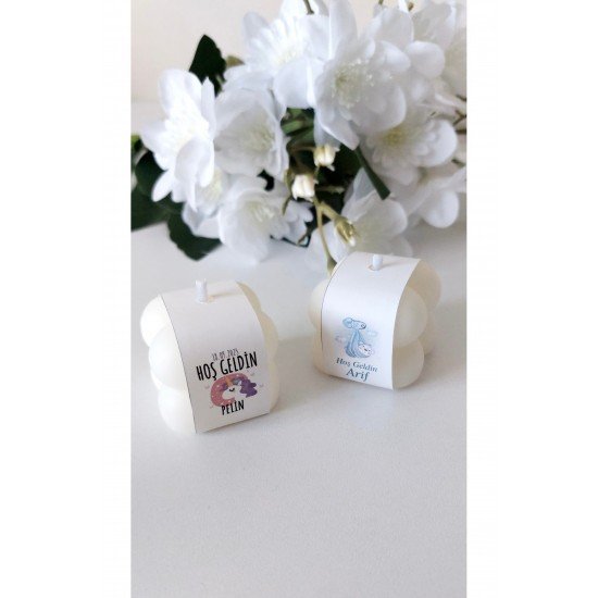 25 Adet Kişiye Özel Bubble Mum Hediyelik – Nişan, Söz, Nikah, Doğum Günü, Yenidoğan, Baby Shower