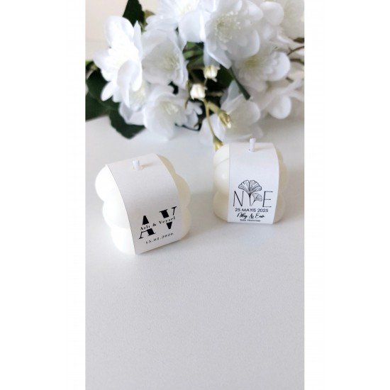 25 Adet Kişiye Özel Bubble Mum Hediyelik – Nişan, Söz, Nikah, Doğum Günü, Yenidoğan, Baby Shower