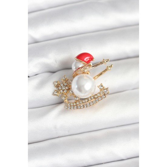 Özel Kızaklı Kardan Adam Model Yılbaşı Temalı Broş Fırsat!!!