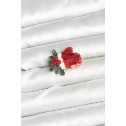 HarmonyAura Kırmızı Model Yılbaşı Temalı Broş