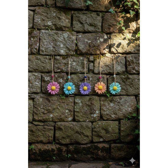 Bahçe süsü papatya 5adet karışık renk