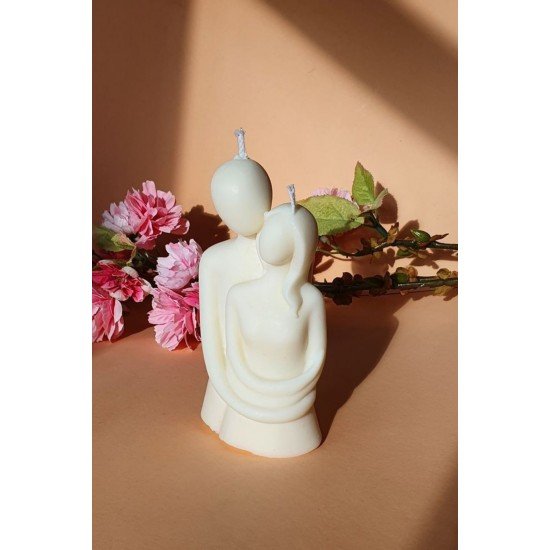 Pinterest Sevgililer Günü Mum, Çift Mum, Mutlu Çift Mum, Dekoratif Mum, Sarılan Çift Mum