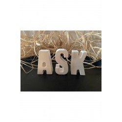 Dekoratif Taş Tozu Harf Ask Yazı