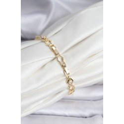 Özel 14K Gold Renk Kaplama Baklava Dilim Model Kadın Bileklik Fırsat!!!