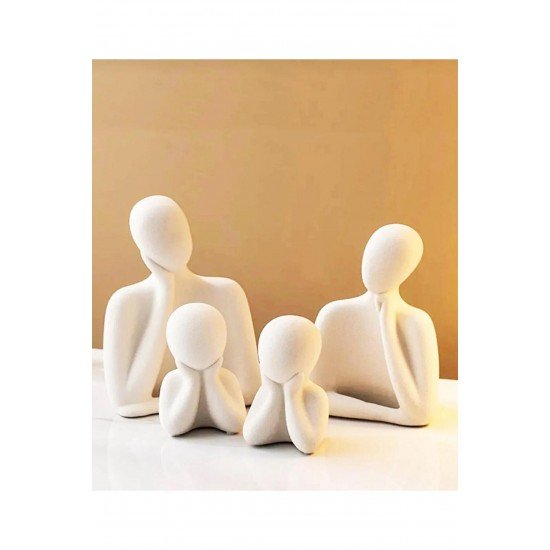 Dekoratif Bİblo İki Çocuklu Aile Biblo Seti